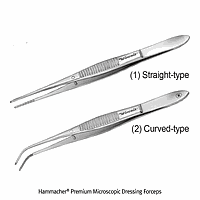 Hammacher HA.HWC073.11 Dressing Forceps, SS, Curved, with Pin, L115mm