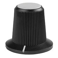 NKK Switches AT4104H Cylindrical Knob with Skirt GRAY TIPPED ROTARY KNOB