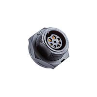 Amphenol LTW CD-07PMFP-SC7001 Standard Circular Connector Ceres, Middle Size, Plastic, 5A, 07 pins, Male Connector, Female Contact, Circular, Screw Thread, PCB 180, Receptacle, IP67
