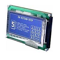 DISPLAY VISIONS EA KIT240-7LWTK Graphic LCD Modules Blue/White Contrast RS-232 Snap-In Kit