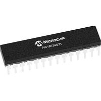 Microchip Technology PIC18F24Q71-E/SP Microcontrollers 16KB Flash, 1KB RAM, 2x OPA, 12-bit differential ADCC with computation, 8/10-bit DACs, 2 AC, APM, Virtual Port, PWM, CCP, CWG, HLT, WWDT, SCAN/CRC, ZCD, PPS, USART, SPI/I2C, IDLE/DOZE/PMD