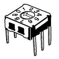 Omron Electronics A6KS-102RF-P DIP Switches SMT 3x3 Terminal 10P Top-Act, Flat, Wht