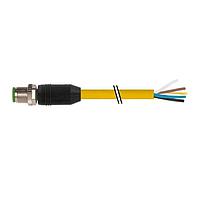 Murrelektronik 7700-12041-1610300 Connectors M12 male 0 with cable, TPE 5x18AWG ye UL/CSA, ITC/PLTC 3m