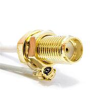 Siretta ASMG030X113S11 RF Cable Assemblies uFL TO SMA FEMALE BULKHEAD 300MM 1.13 CBALE