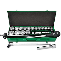 TOPTUL GCAD2405 Professional Grade 3/4" DR. 12PT Flank Socket Set (24 pcs)