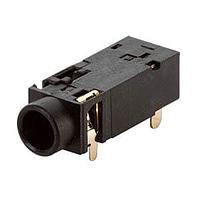 Same Sky (formerly CUI Devices) SJ3-35082B-TR Phone Connectors Audio Jack, 3.5mm, Through Hole, 2 Conductors, 1 Switches