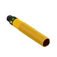 Banner Engineering S18AW3FF100Q1 Photoelectric Sensors EZ-BEAM S18 Series: Fixed Field; Range: 100 mm; Input: 20-250 V ac; Output: SPST Solid-State Light Operate; 4-pin Micro Integral QD