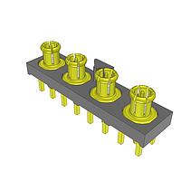 Samtec GRF1-P-P-04-E-ST-TH1 Multi-Port Connectors 5.00 mm 50 Ohm  Ganged Micro-Miniature RF Jack