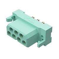 Amphenol Positronic DF07F30/AA Connectors DragonFly Gold Plating 7 Pos 16 AWG Copper Alloy Female Straight Angle 2 Row