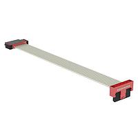 ERNI - TE Connectivity 017036 Ribbon Cables / IDC Cables 8-Pin Fem STR to Fem Angled, 250mm Cable