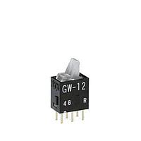 NKK Switches GW12LJPC Paddle Switches SPDT ON-ON 0.4VA RED STRAIGHT PC
