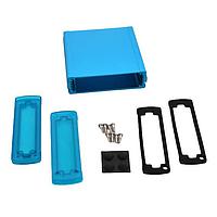 Bud Industries EXN-23354-BLP PCB Enclosure Extruded Aluminum Enclosure Blue with Plastic Cover (1.4 X 4.5 X 4.7 In)