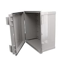 Bud Industries PTR-28490 Electrical Enclosures PTR series - NEMA 4x abs indoor - gray cover (11.8X11.8X6.)