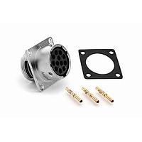 Amphenol SINE Systems RT002028SNH-K Connector Kits Receptacle Kit, Square Flange, 28 Position, Female, Shell Size 20, with Machined Gold Contacts, Size 16 (18-16AWG), Gasket