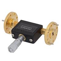 Fairview SMW19AT001-30 WR-19 Waveguide Continuously Variable Attenuator With Dial 0 to 30 dB Operating from 40 GHz to 60 GHz, UG-383/U-Mod Round Cover Flange