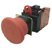 Industrial emergency stop switch for machine and control panel applications