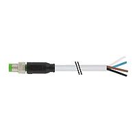 Murrelektronik 7000-08011-2110500 Connectors M8 male 0 with cable, PVC 4x0.25 gy UL/CSA 5m