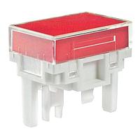 NKK Switches AT4163JC Button RCT CLR LNS/RED DIFF LB WITH RED LED