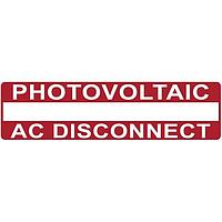 HellermannTyton 596-00853 Solar Label PV AC DISCONNECT 10/PK