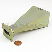 Fairview  SH190-15 WR-90 Standard Waveguide Horn With UG-135/U Square Cover Flange and 15 dBi Nominal Gain Operating From 8.2 GHz to 12.4 GHz Frequency Range