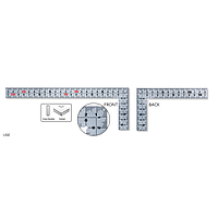 NIIGATA SEIKI TH-50KD Square ruler, 500x250 mm