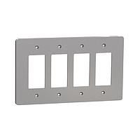 Square D SQWS141004GY Cover Frame 4 GANG MID+ WALL PLATE GY
