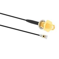 Amphenol RF 095-902-584-400 RF Cable Assemblies RF Connector MHF I LK Right Angle Plug to SMA Straight Jack Bulkhead Front Mount IP67 1.13 mm 50 Ohm 400 mm