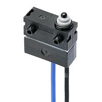 Omron Electronics D2AW-R1-ER003MP Ultra Subminiature Basic Switch Pin plunger Molded lead wires downwards Series circuitShort post on right