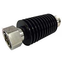 Fairview  SA4D251-20 20 dB Fixed Attenuator 7/16 Male To 7/16 Female Up To 4 GHz Rated To 25 Watts With Brass Nickel Body