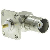 Radiall R141654000W Panel Receptacles BNC / RIGHT ANGLE JACK RECEPTACLE SQUARE FLANGE WITH SOLDER POT CONTACT