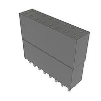 Samtec ESQ-108-33-T-D Sockets Elevated Socket Strip, 0.100" Pitch