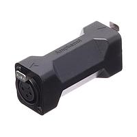 Amphenol Audio AC3F3FDW Adapters 3 Pole XLR Female to Female Blank D Shell In-line Adapter Pre-wired Black Finish