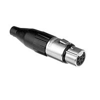 Amphenol Audio AC7FJ Cable Connectors 7 Pole XLR Female Cable Conn Machined Contacts Large Cable Clamp Nickel Finish