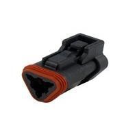 DEUTSCH - TE Connectivity DT06-3S-CE14 3-Way PLG, 3P, BLK, E, LATCH PROTECT CAP
