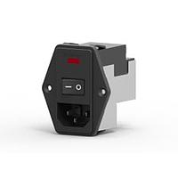 Corcom - TE Connectivity 2-6609929-9 AC Power Entry Modules PE0SXSH6A=C2243