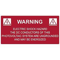 HellermannTyton 596-00258 Solar Label WARNING DC COND ENG 50/RL