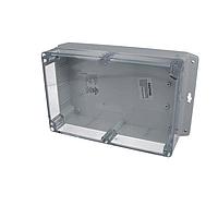 Bud Industries PN-1329-CMB Electrical Enclosures IP65 NEMA 4X Box with Clear Cover and Mounting Brackets (8.7 X 5.8 X 3 In)
