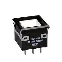 NKK Switches UB216KKW016B Pushbutton Switches LOW PROFILE PSHBTTN ILLMNTD/PC AND SLDR