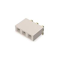 GCT (Global Connector Technology) BG302-03-A-L-G Sockets 3w, 2.54mm Pth Socket, SIL, TH, Horiz, GF, LCP Natural, Box