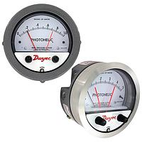 Dwyer 3000MRS-10MM Photohelic® Switch/Gages, Differential Pressure, 25 psig Max, Compact (Differential, 10 mmHg, NPT Female, 1/8 in)