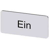SIEMENS 3SU19000AC810AB0 Labeling Plate, Ein INSCR. LABEL, SILVER 12.5 X 27MM, EIN