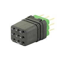 Eaton Souriau-Sunbank 8MQ2M0936UN046S Modular Connectors - Push Pull MQuick module, unsealed, with female straight PCB contacts, tin lead plated, delivered with cap