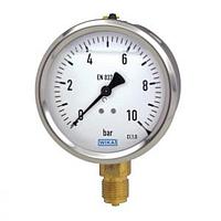 WIKA 213.53.100 (25 Bar, dial 100, chân đứng) Pressure Gauge (25 Bar dial 100, vertical feet)