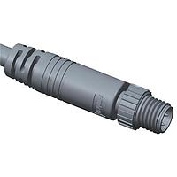 Amphenol LTW 8-03AMMM-SR7A04 Sensor Cables / Actuator Cables M Series Sensor Connector, M8, A Code, Metal, 3A, 03 pins, Male Connector, Male Contact, Right Angle, Screw Thread, Overmolded, Length 4000mm, IP67