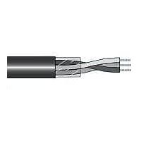 Alpha Wire M9600010 BK001 Commercial Application 16 AWG 1 Conductor Unshielded 300V PVC, PVC 1000 ft Spool - Black