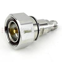 Fairview Microwave  SM4666 7/16 DIN Male to TNC Female Adapter (6 Ghz)