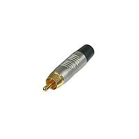 REAN RF2C-AU-0-D Plug RCA PLUG NICKEL/BLACK - BULK