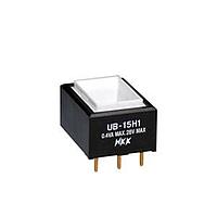 NKK Switches UB15RKG035C Pushbutton Switches RECT SPDT ON(ON) RED LED PC BODY ONLY