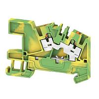 Weidmuller 2668720000 Installation Terminal Block PE terminal, PUSH IN, 6 mm, Number of connections: 2, Number of levels: 1, Green/yellow, orange