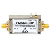 Fairview  FMAM63001 1.5 dB NF Low Noise Amplifier Operating From 10 MHz to 1,000 MHz with 40 dB Gain, 17 dBm P1dB and SMA